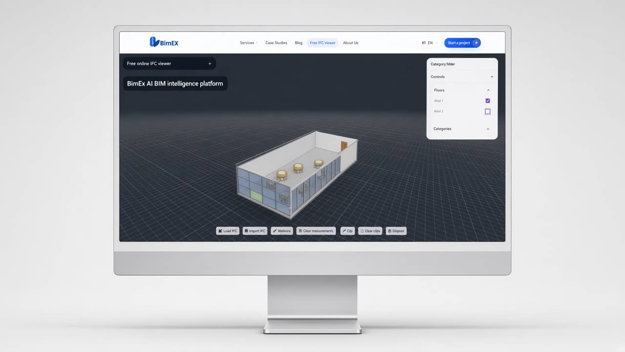 BIMEX AI BIM intelligence platform.