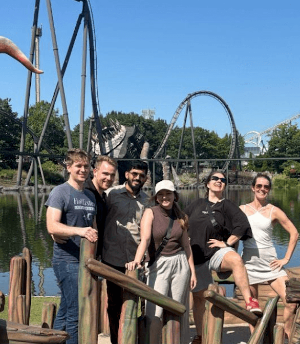 TkTurners team at the Heide Park coaster overlook.
