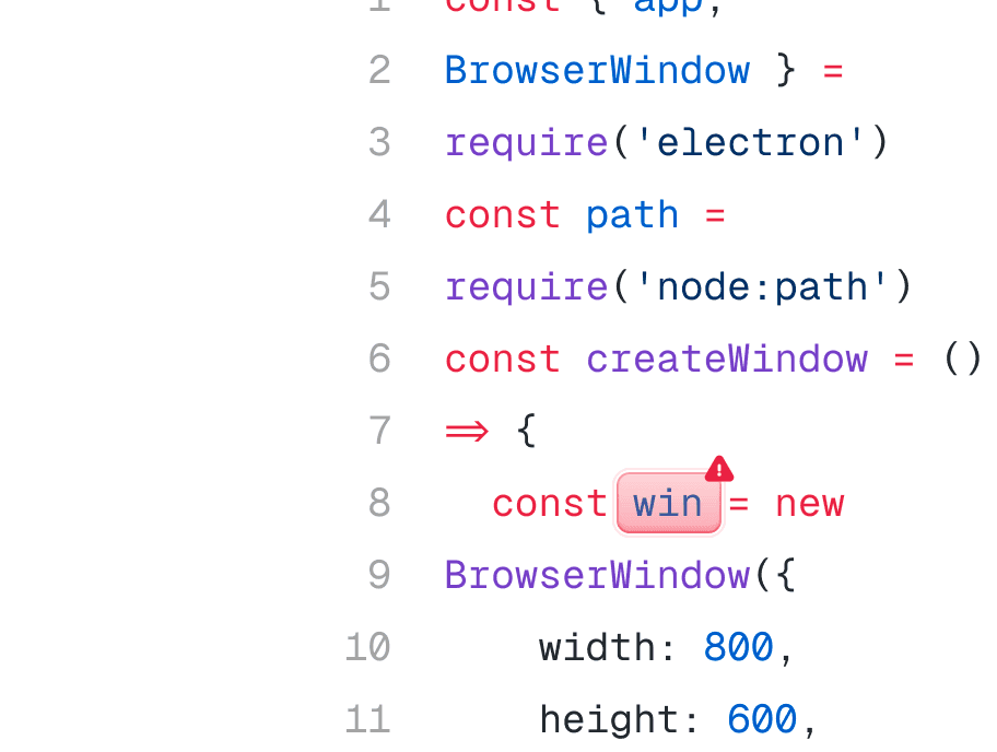Desktop wrapper code preview