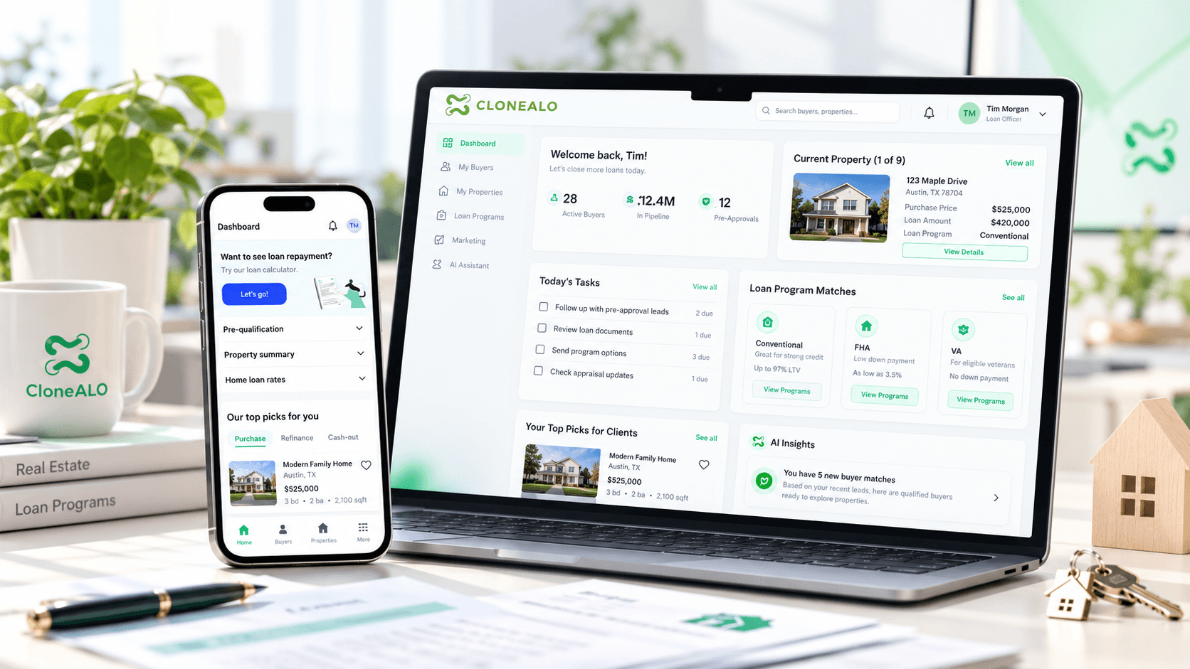 CloneALO, Loan Officer SaaS Platform project overview.