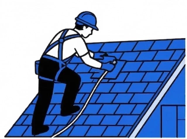 Roofing automation blueprint illustration