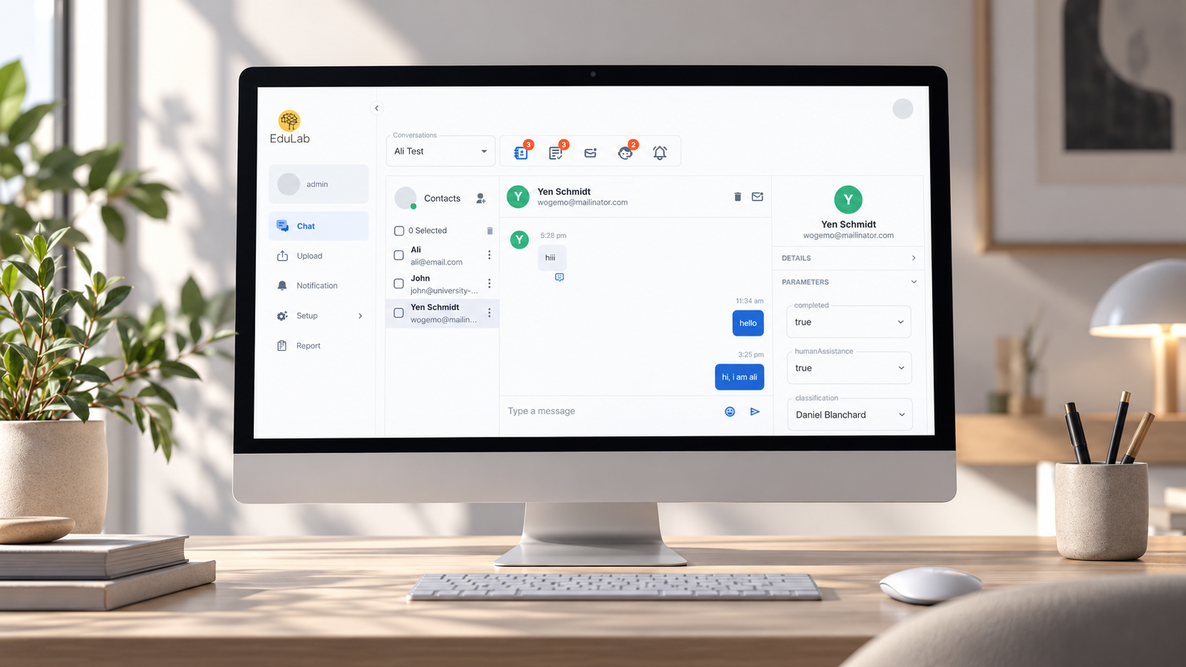 Edu Chat hero product overview