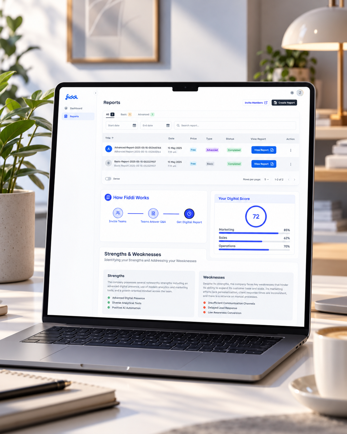 Fiddi.ai, AI Financial Platform, Digital Card & AI Report Builder Portraits 1
