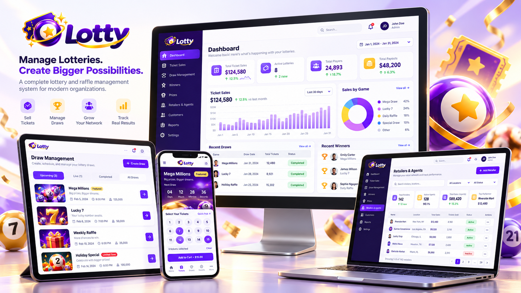 Lotty / Lottery Management System project preview