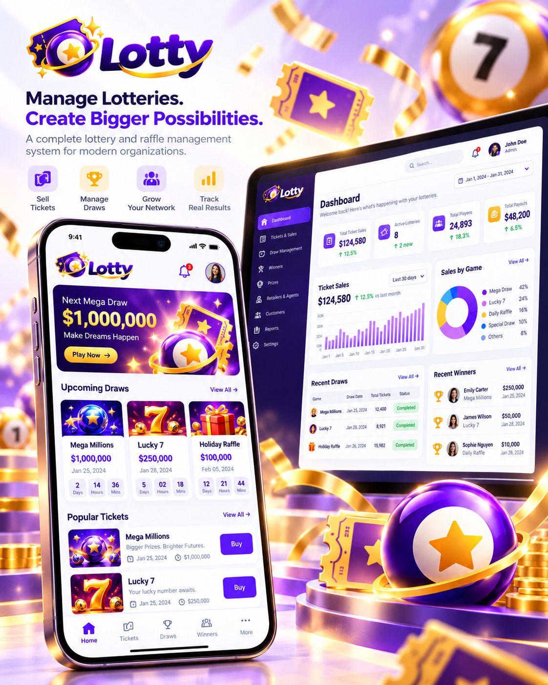 Lotty / Lottery Management System Portraits 1