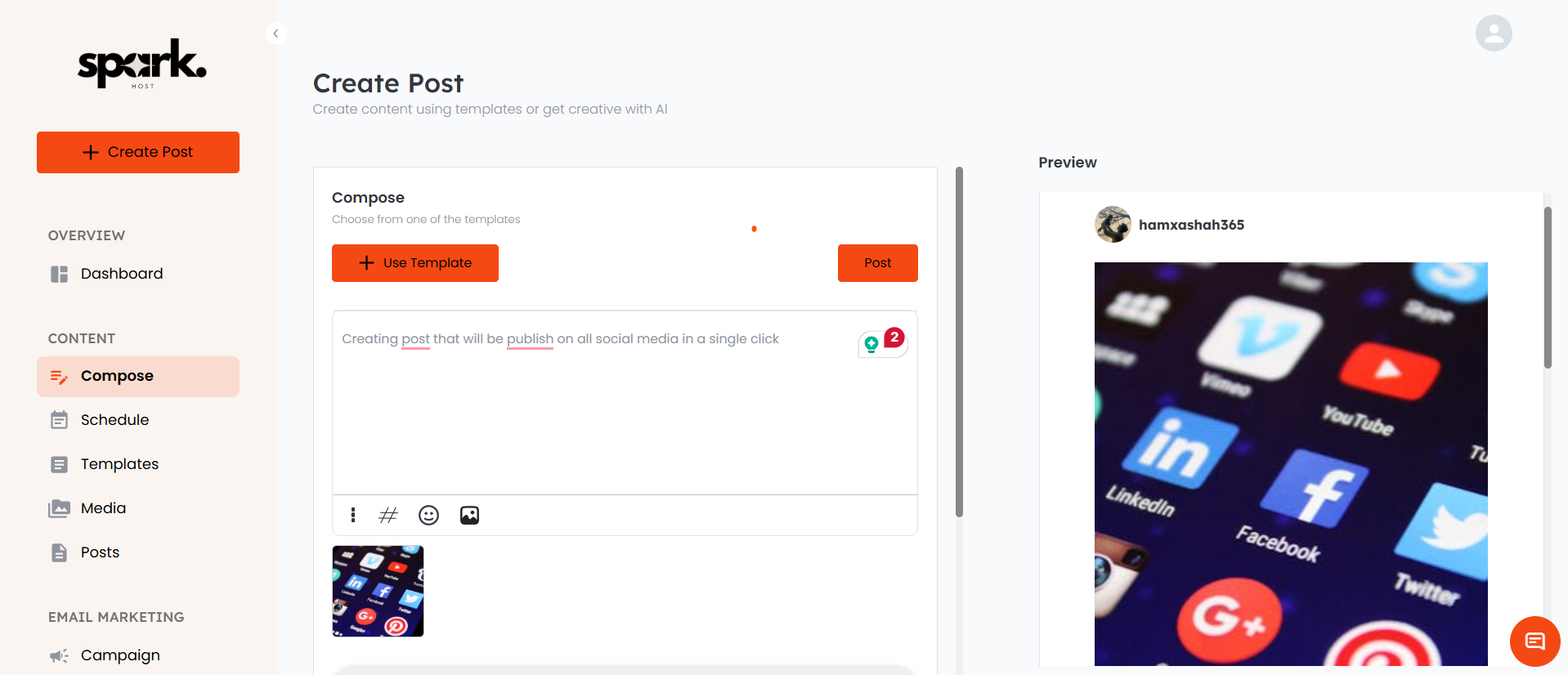 Spark Host screenshot 1