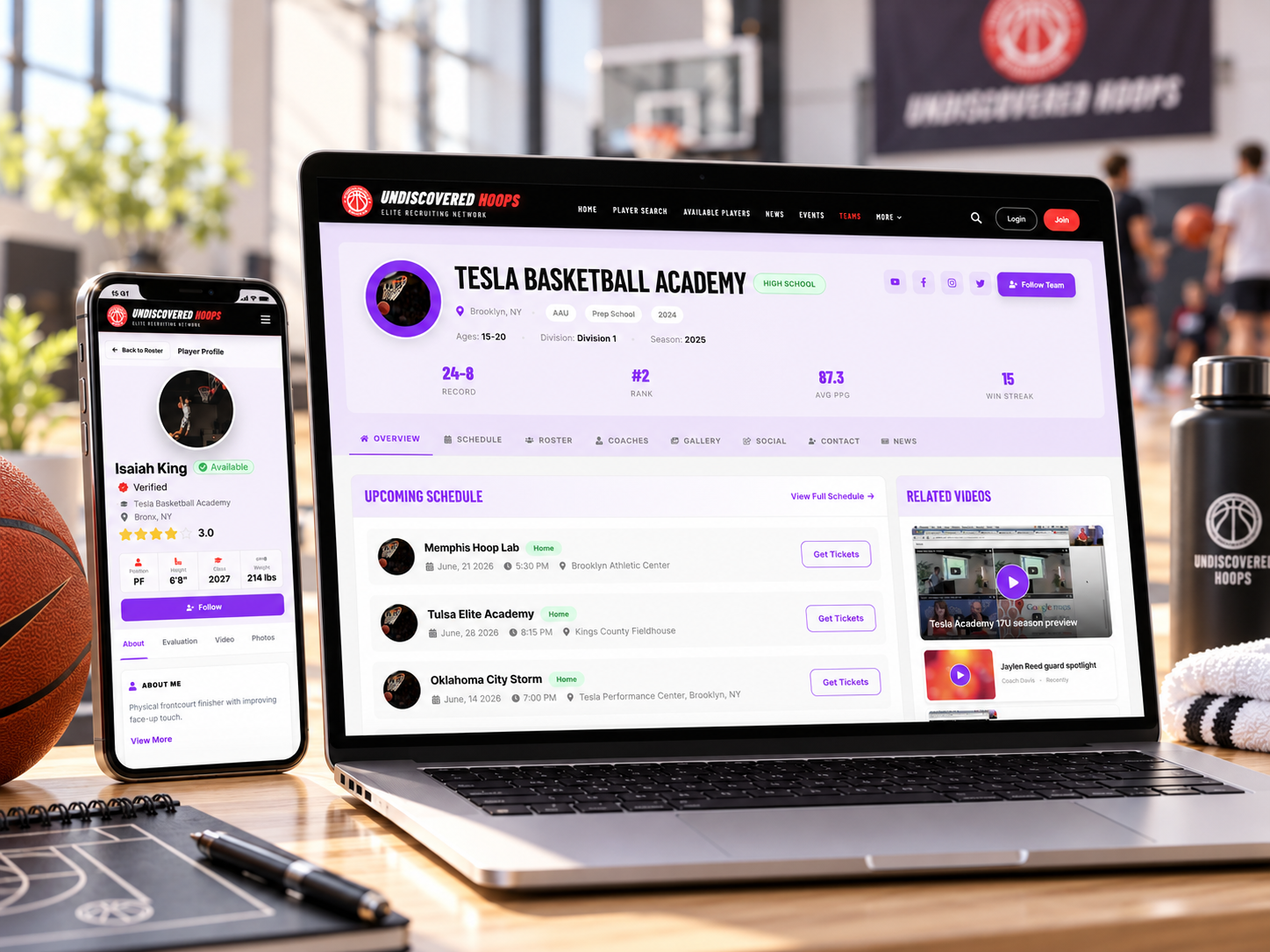 Undiscovered Hoops Subsite hero product overview