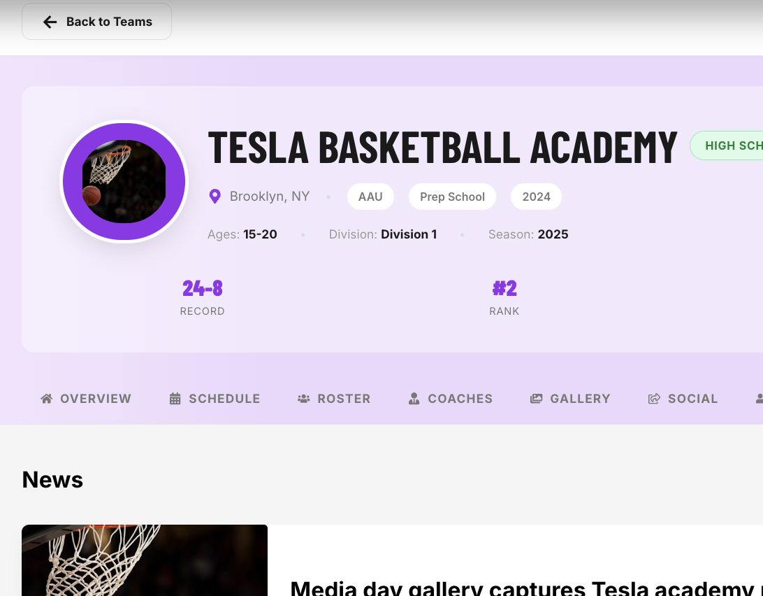 Undiscovered Hoops Subsite screenshot 5