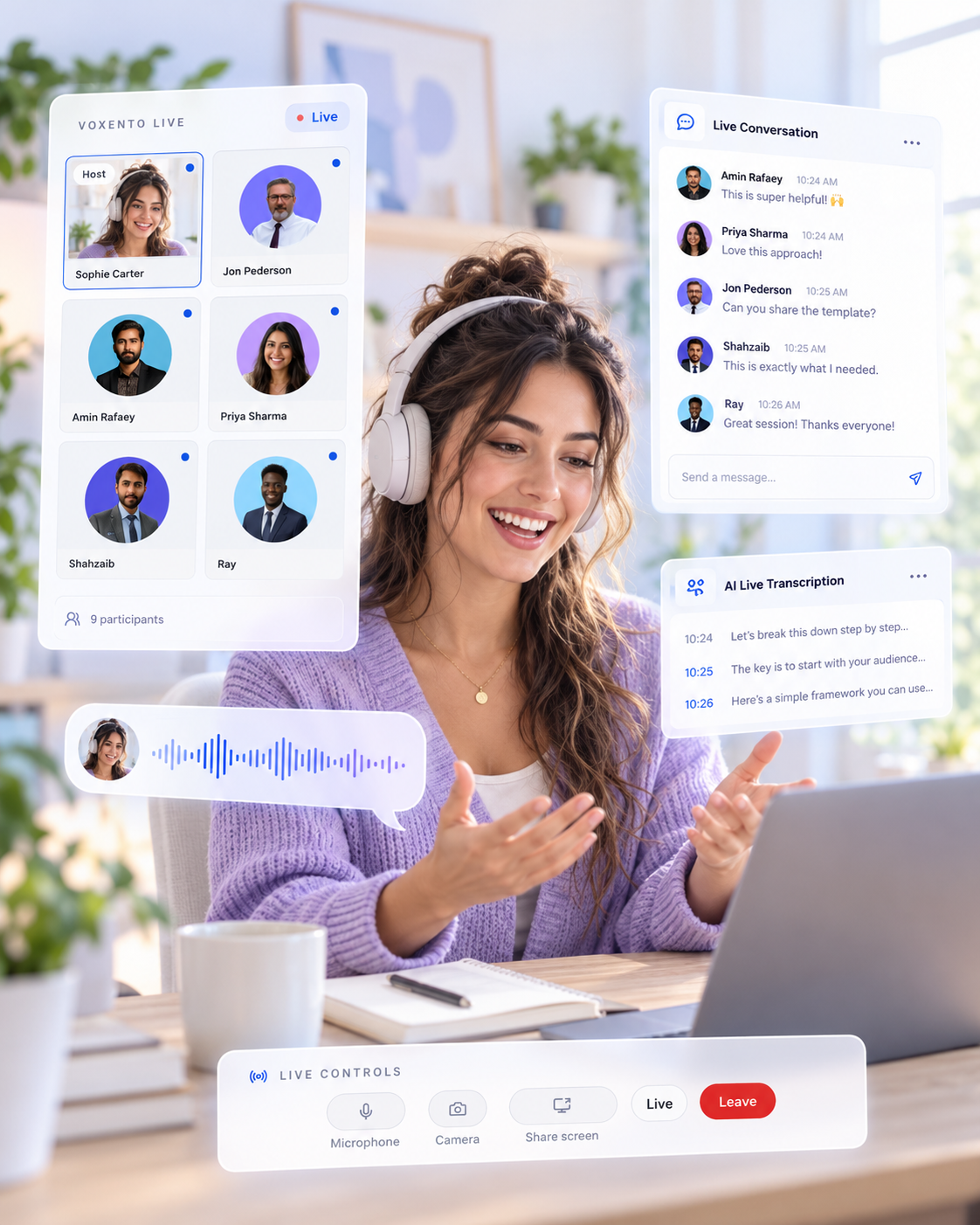 Voxento, AI Communication, Transcription & Course Audio Modules Portraits 1